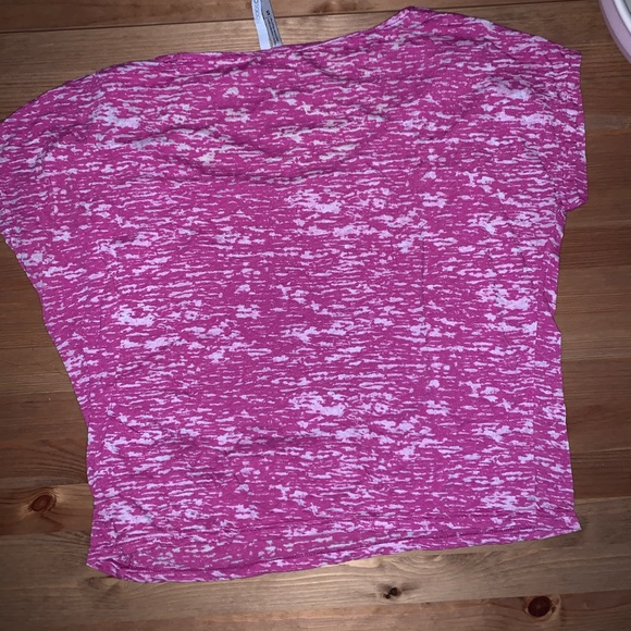 Ideology oversized pink burn out crop top - Picture 3 of 5